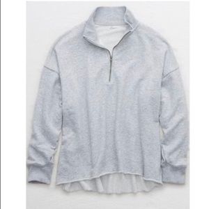 Aerie Sunday Soft Quarter Zip Sweatshirt